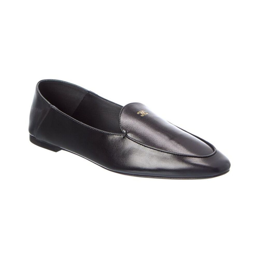 Celine Aura Leather Loafer, Black